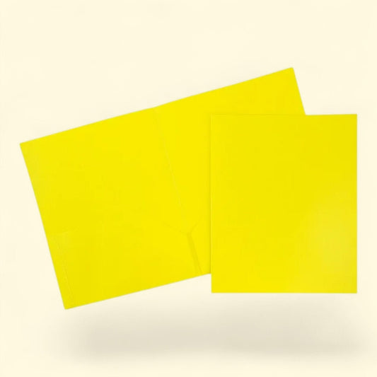 JAM Paper School POP Folders, Yellow, 3/Pack