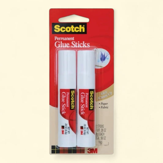3M Scotch Glue Stick, .25 oz., 2/Pkg.
