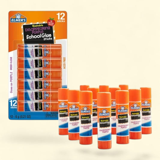 Elmer's Washable School Glue Sticks, 6 Gram, 12 Count