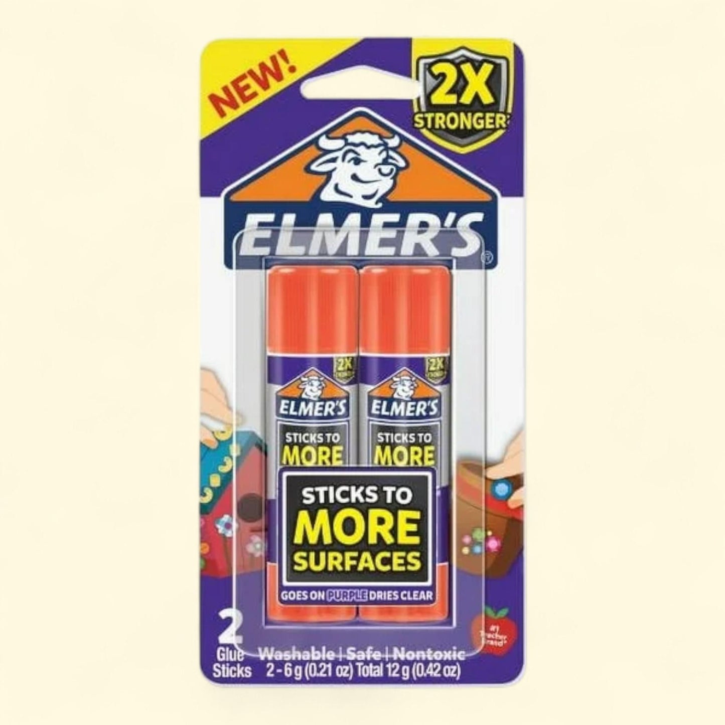 Elmer's School Glue Sticks, 6 Gram, 2 Count — authentic US product shipped worldwide by Treatspree