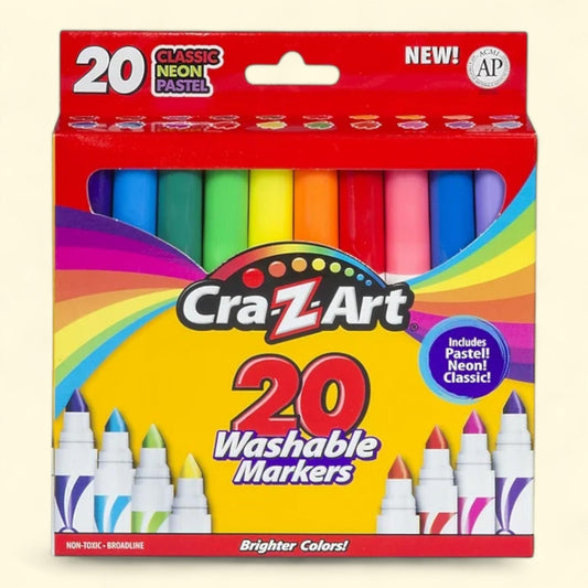 Cra-Z-Art Washable Art Markers, 20 Count