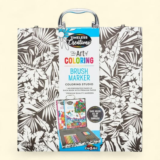 Cra-Z-Art Timeless Creations Brush Marker Coloring Set,  Multicolor, Ages 6+