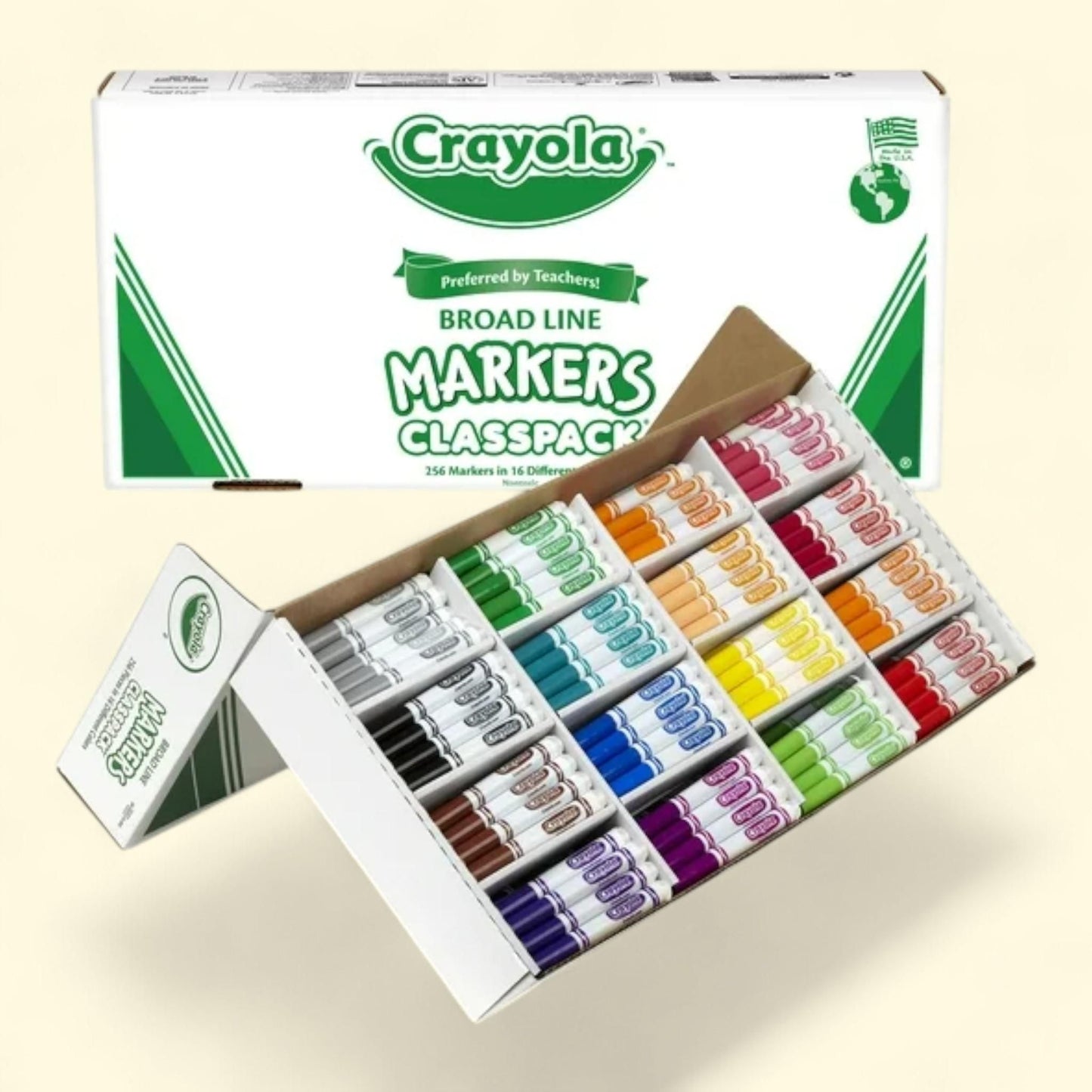 Crayola Classpack Assortment, 256ct Broad Line Markers