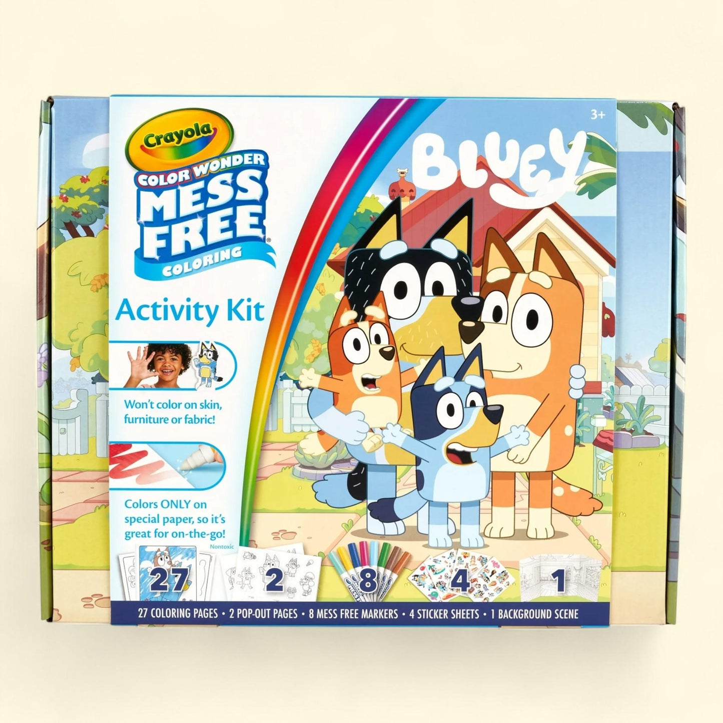 Crayola Color Wonder Bluey Activity Kit, 27 Mess Free Coloring Pgs, 8 Markers