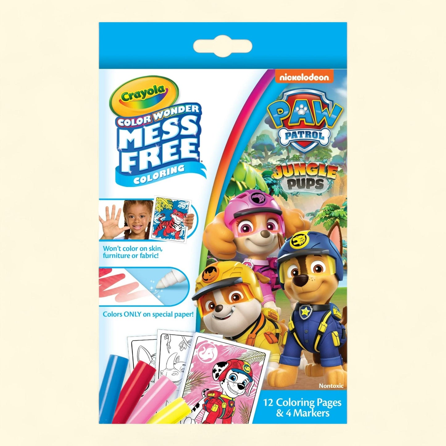Crayola Color Wonder Paw Patrol Mini Box Set, 12 Coloring Pages & 4 Mess Free Markers, 3+