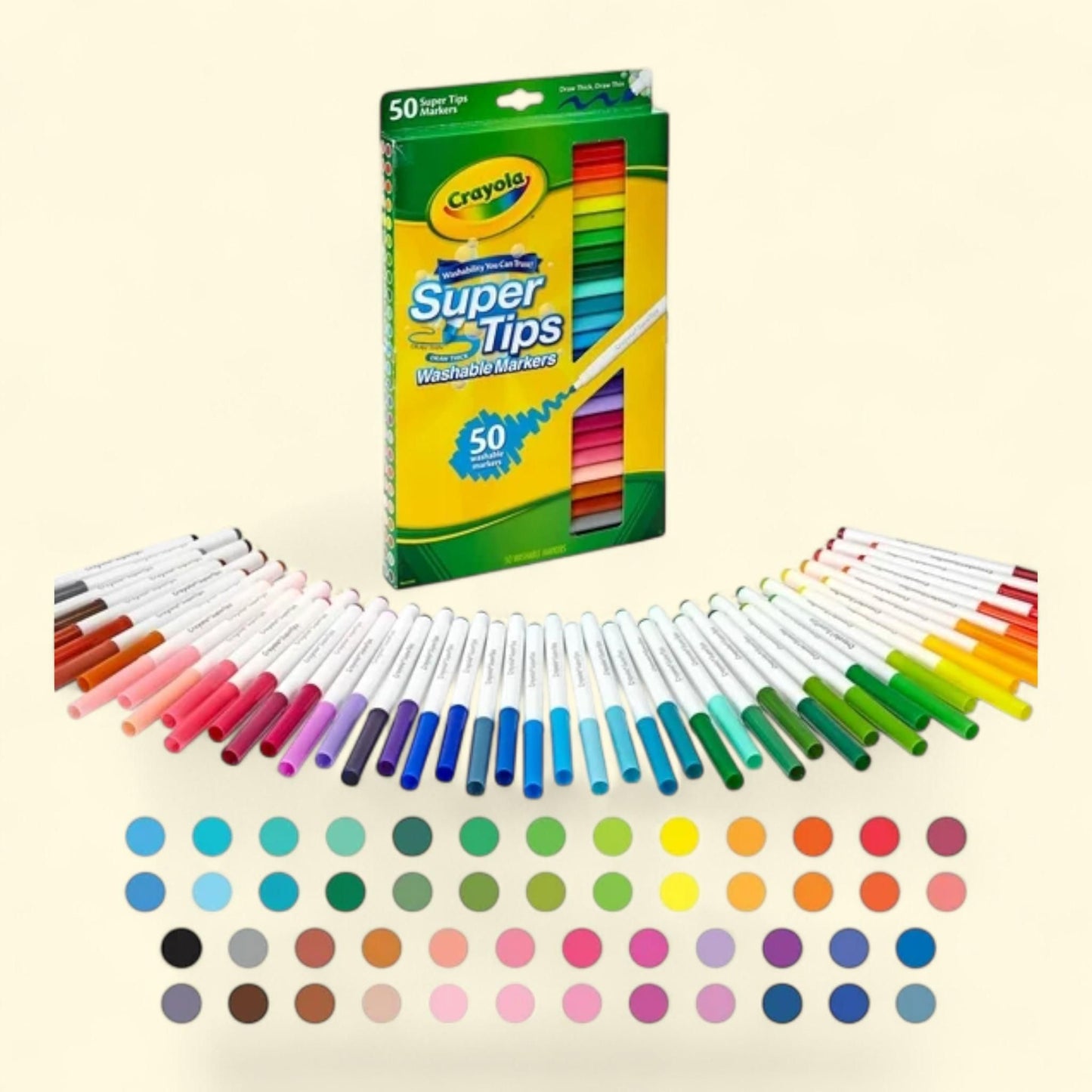 Crayola Super Tips Washable Markers, 50 Ct