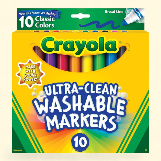 Crayola Washable Broad Line Markers, 10 Ct