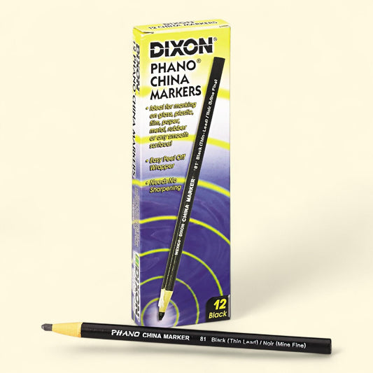 Dixon Phano Nontoxic China Markers, 12 / Dozen