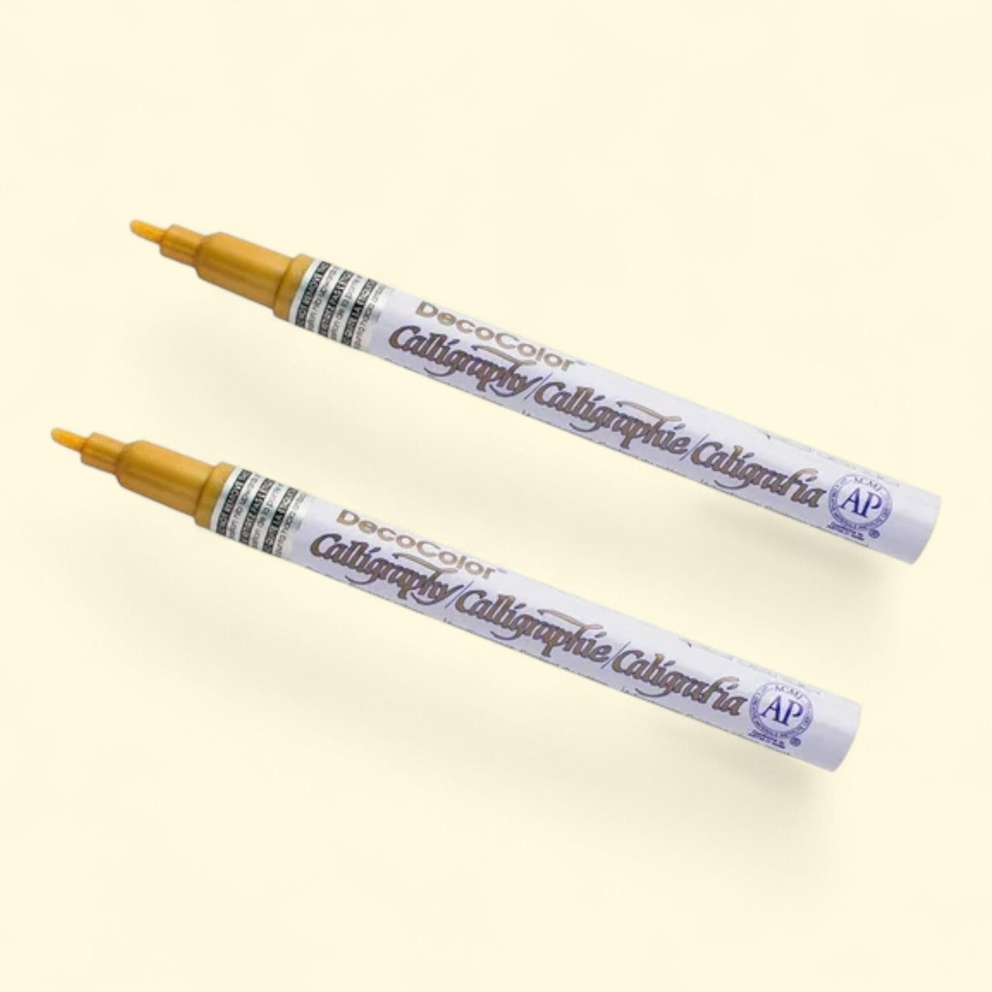 Marvy Uchida Calligraphy Opaque Paint Markers, Gold, 2/Pack