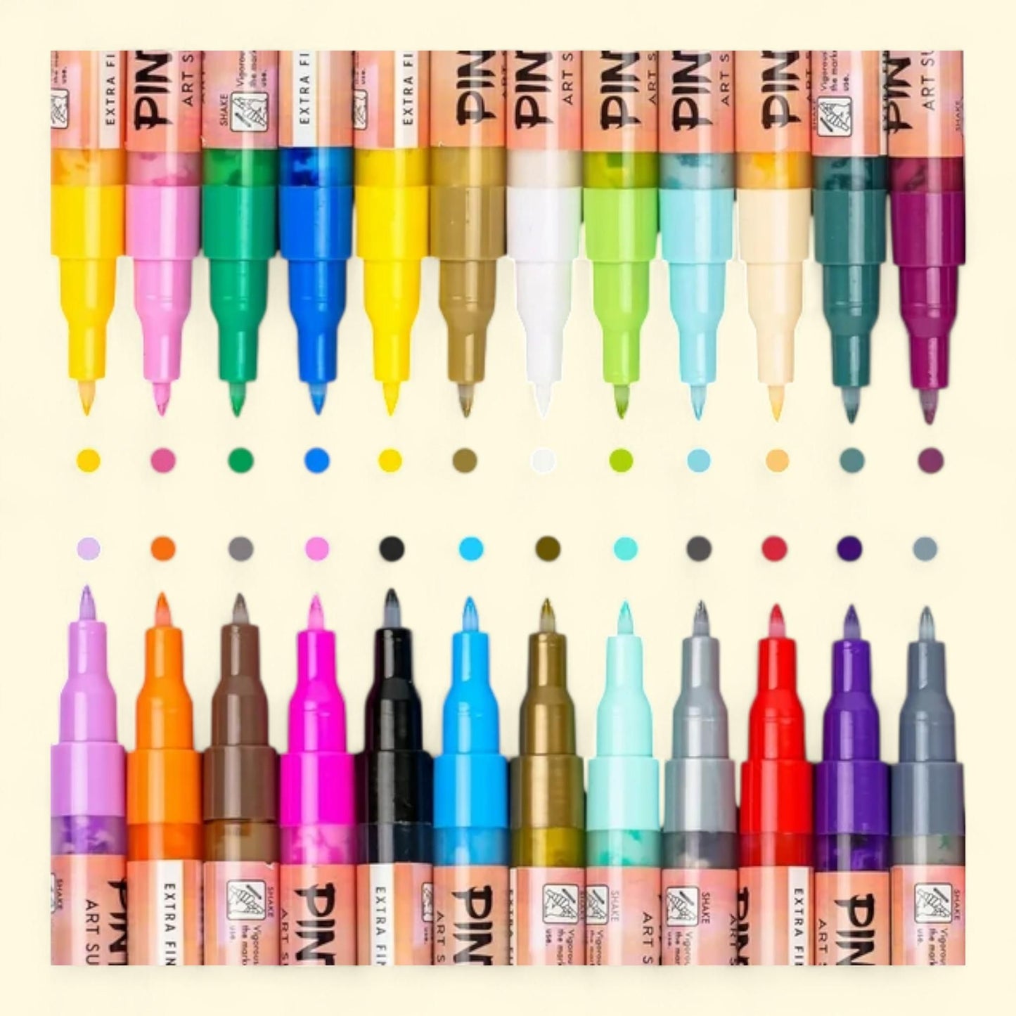 Pintar Acrylic Paint Markers, Extra Fine Tip .7mm, 24 Pack — authentic US product shipped worldwide by Treatspree