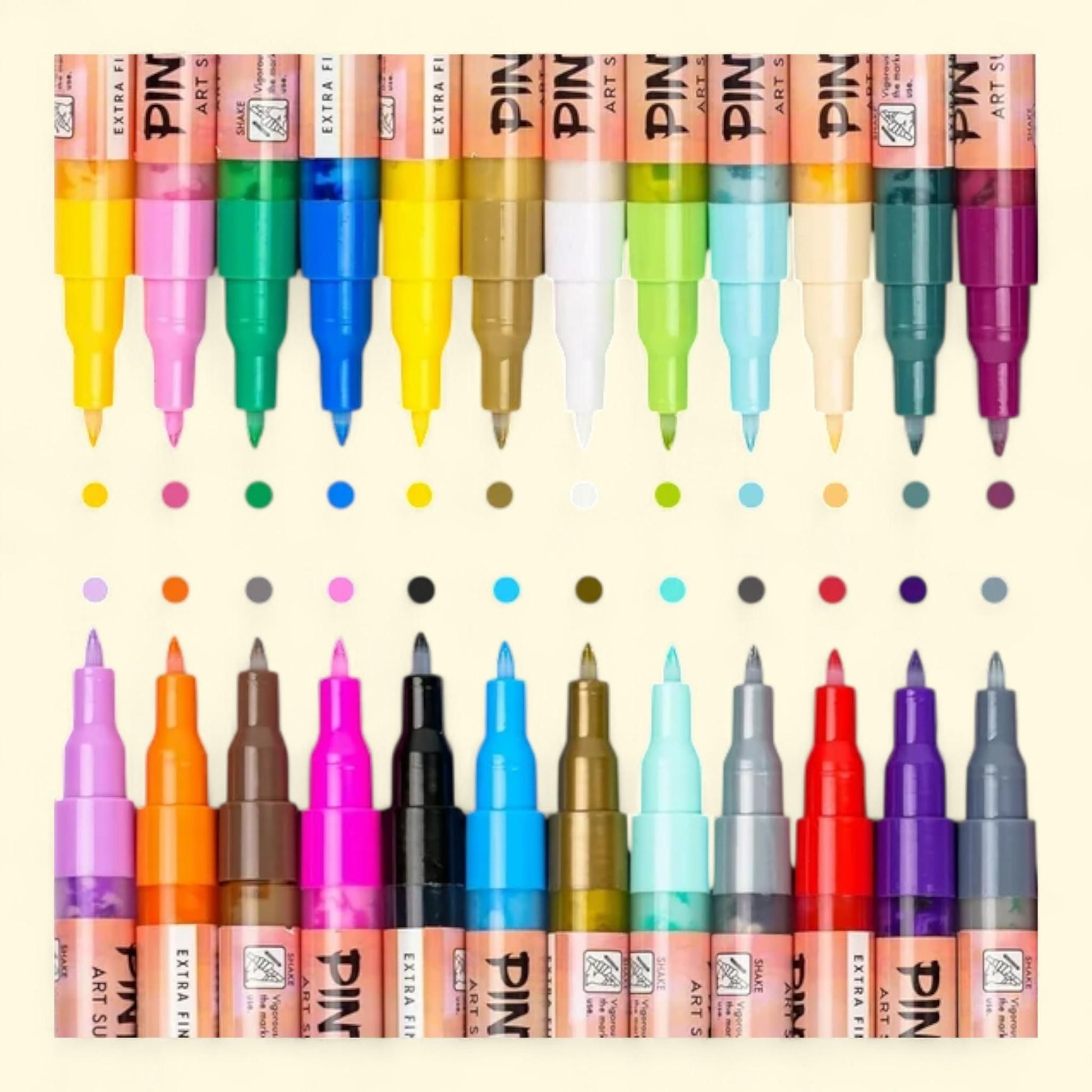 Pintar Acrylic Paint Markers, Extra Fine Tip .7mm, 24 Pack — authentic US product shipped worldwide by Treatspree