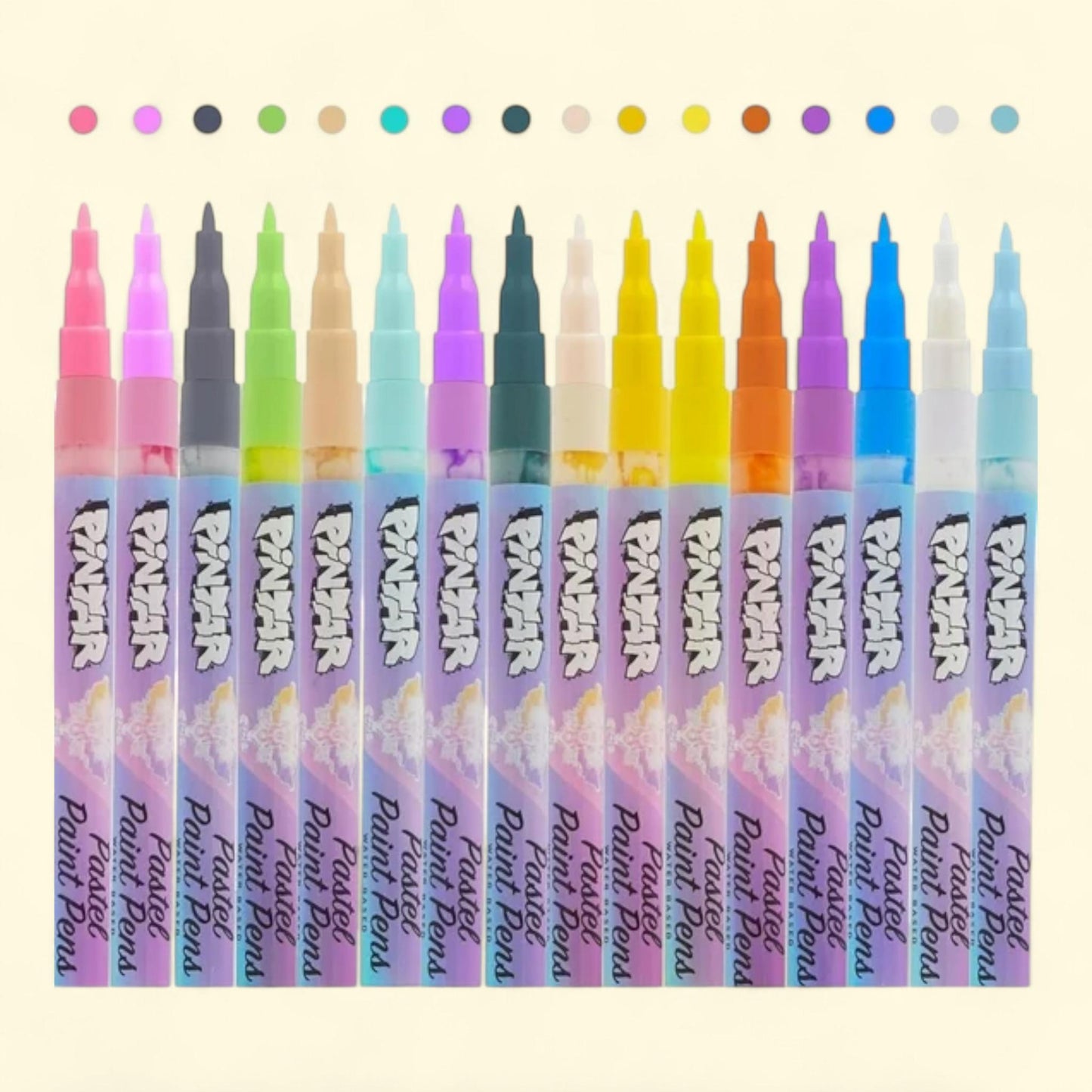 Pintar Acrylic Paint Markers: Pastel, Extra Fine Tip .7mm, 16 Pack — authentic US product shipped worldwide by Treatspree