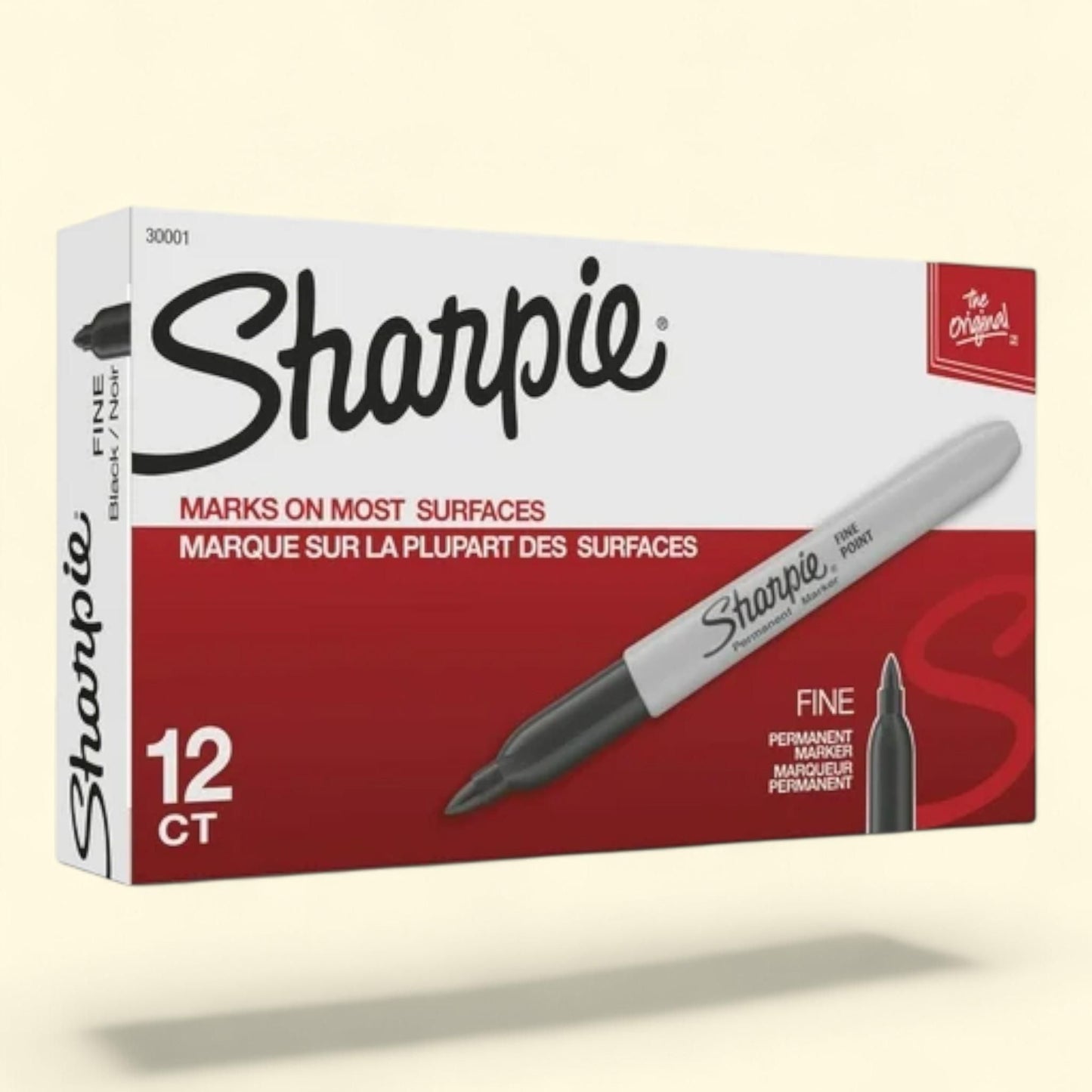 Sharpie Fine Point Permanent Marker, Black, Dozen