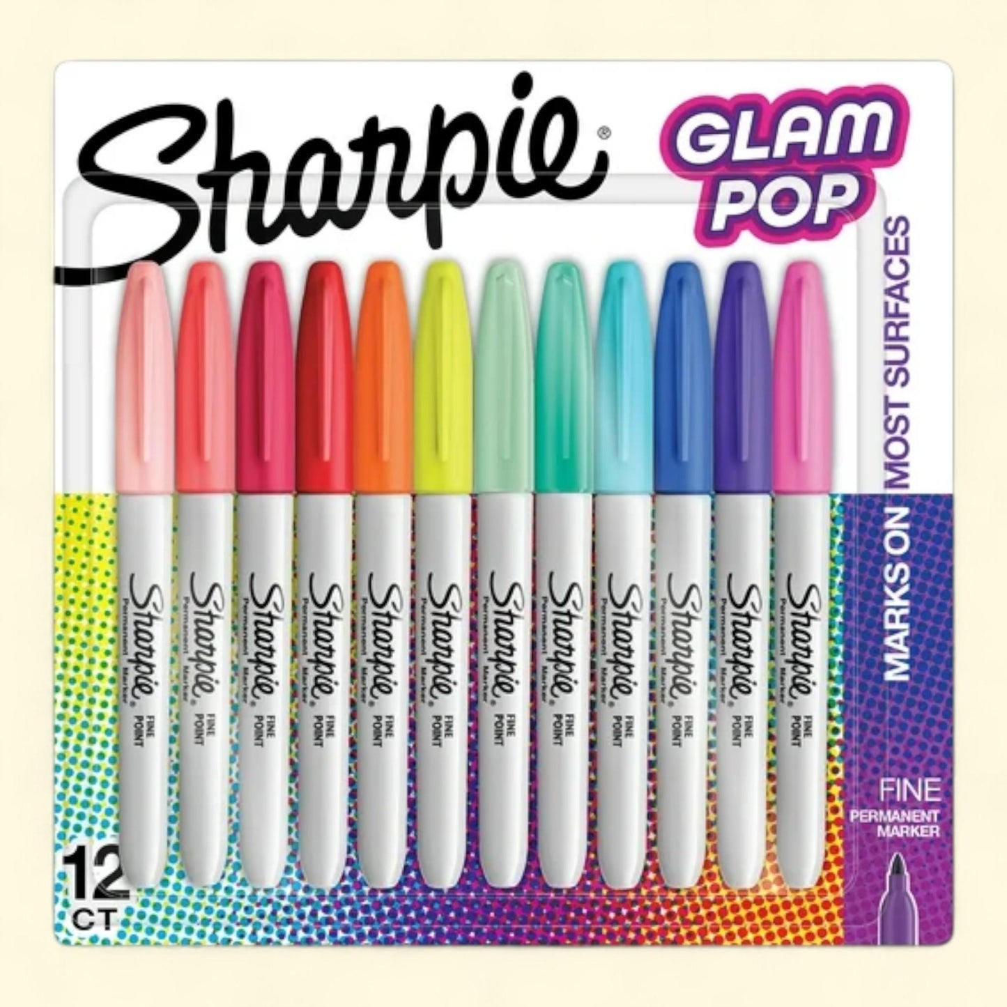 Sharpie Permanent Markers, Fine Point, 12 Count