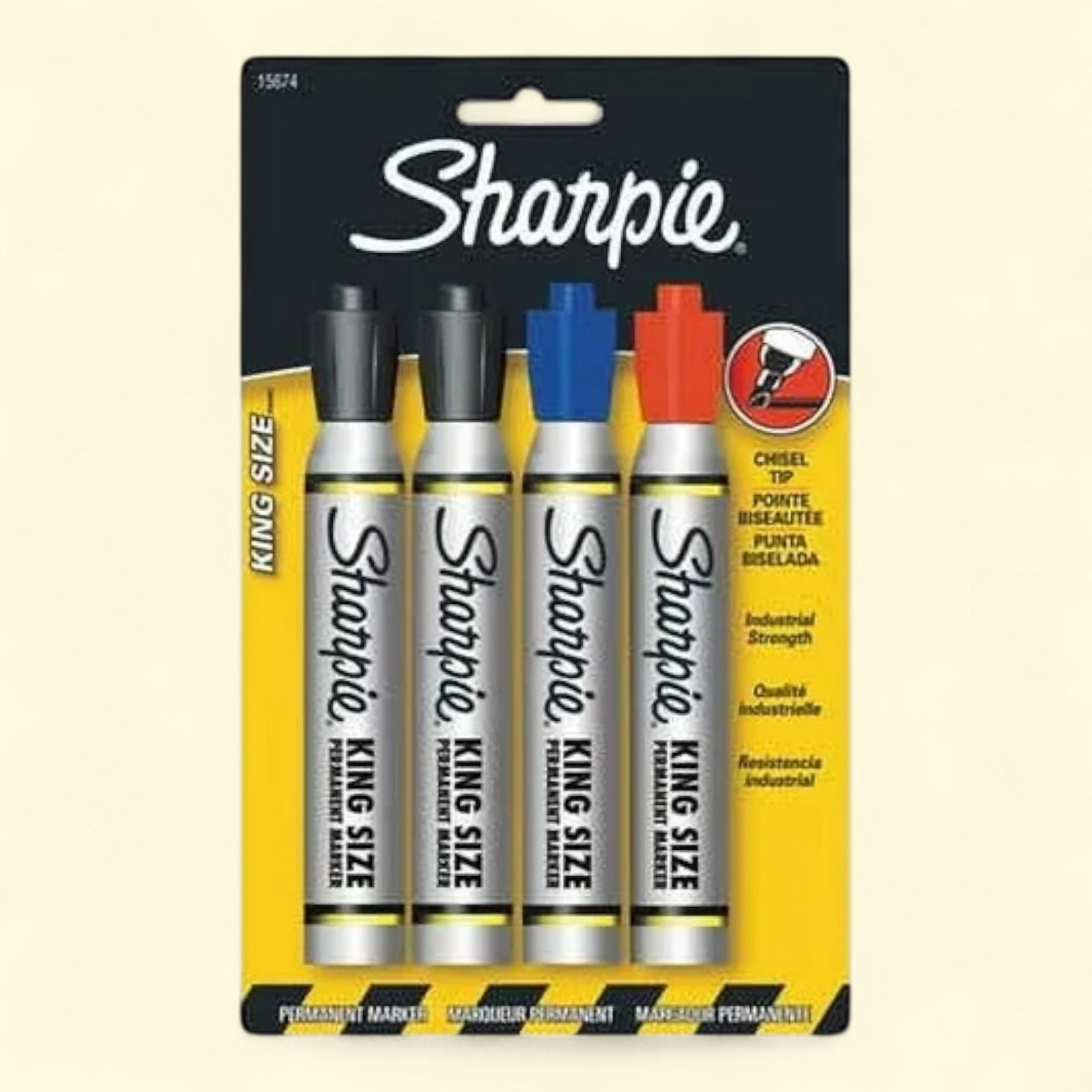 Sharpie King Size Permanent Markers, 4 Count — authentic US product shipped worldwide by Treatspree