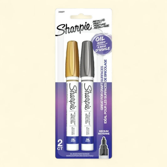 Sharpie Oil-Based Paint Marker Set, Medium, 2-Colors