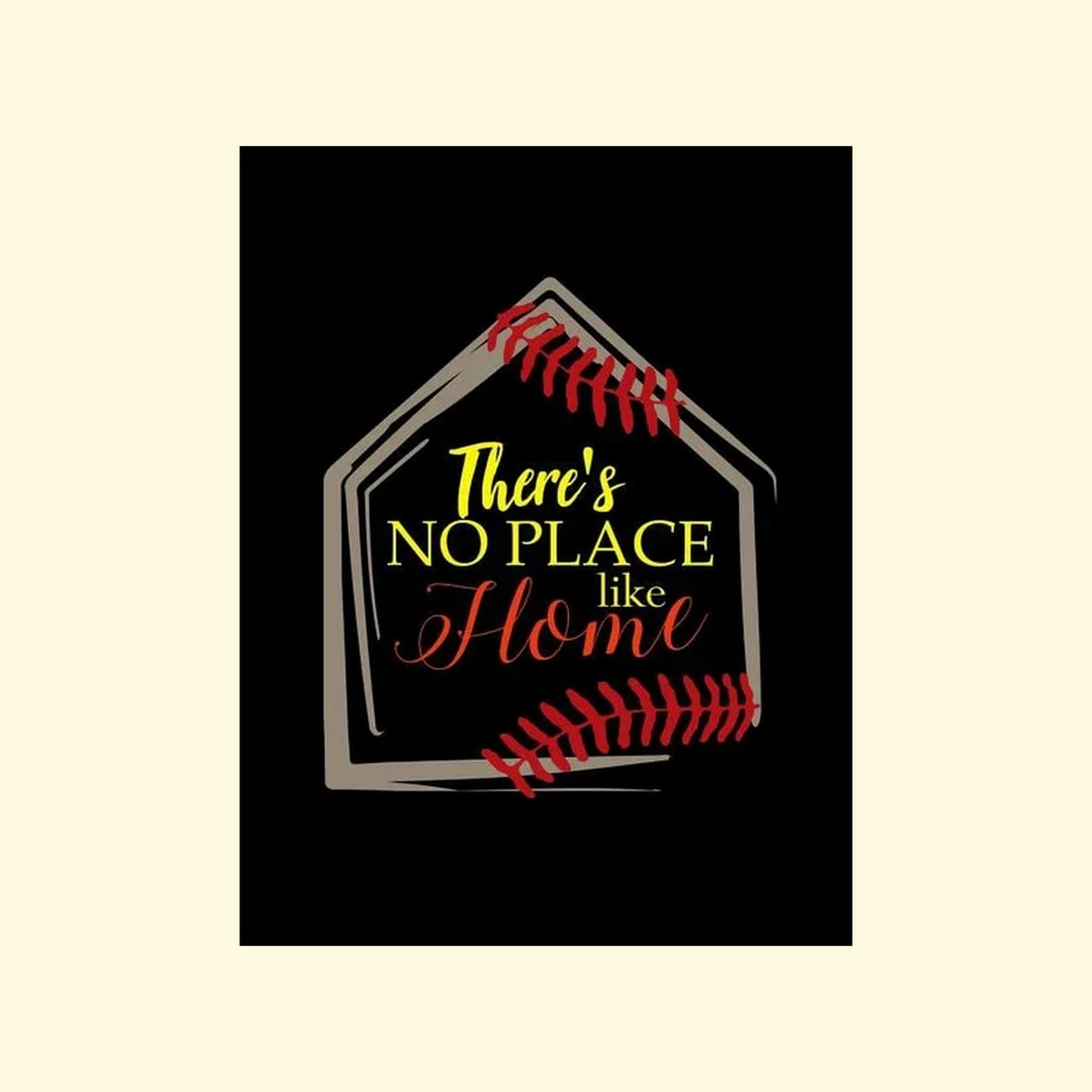 Decorative sign with 'There's No Place Like Home'