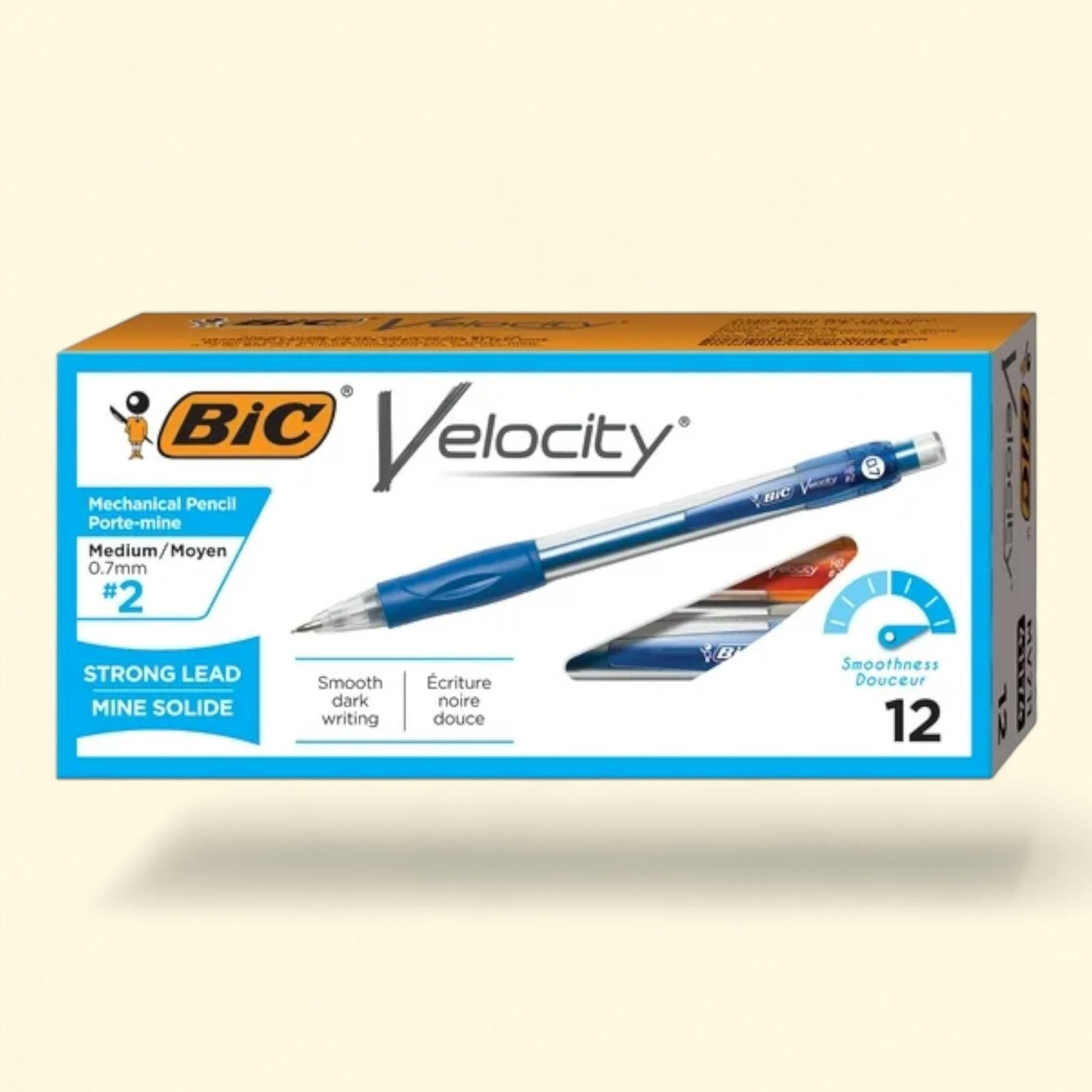 BIC Velocity Mechanical Pencil, 0.7 mm, Black, 12 Pack — authentic US product shipped worldwide by Treatspree