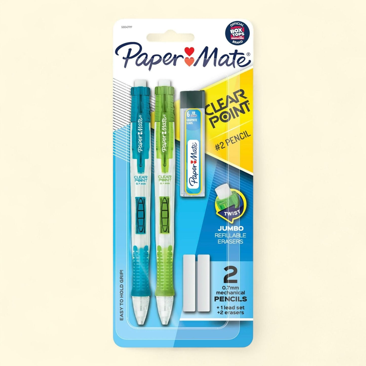 Paper Mate Clear Point Mechanical Pencils, 0.7mm, 2 Count