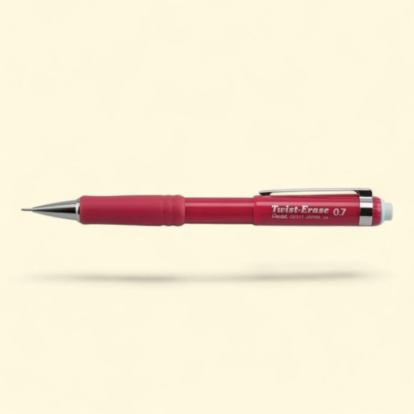 Pentel Twist-Erase III Mechanical Pencil 0.7 mm Red Barrel