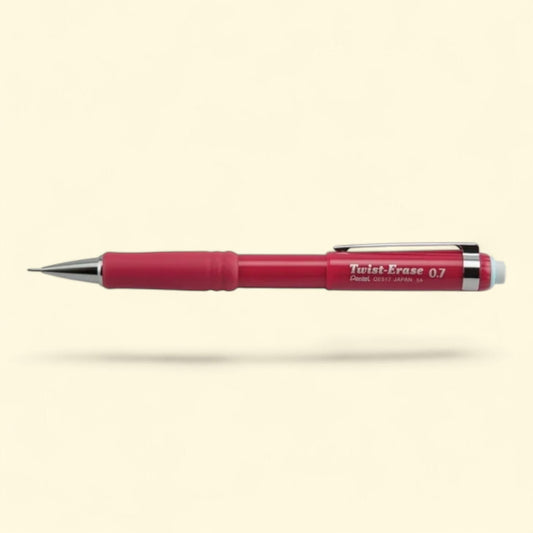 Pentel Twist-Erase III Mechanical Pencil 0.7 mm Red Barrel