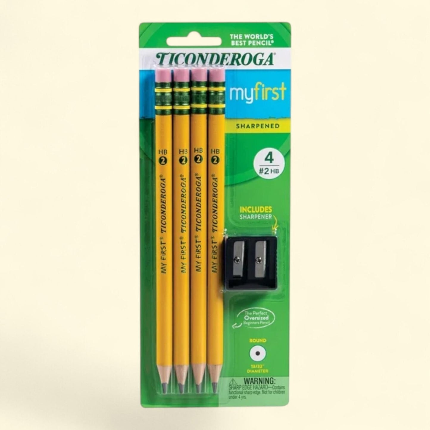Ticonderoga My First Pencil Set, 5-Pieces, 0.35 Lead Size — authentic US product shipped worldwide by Treatspree