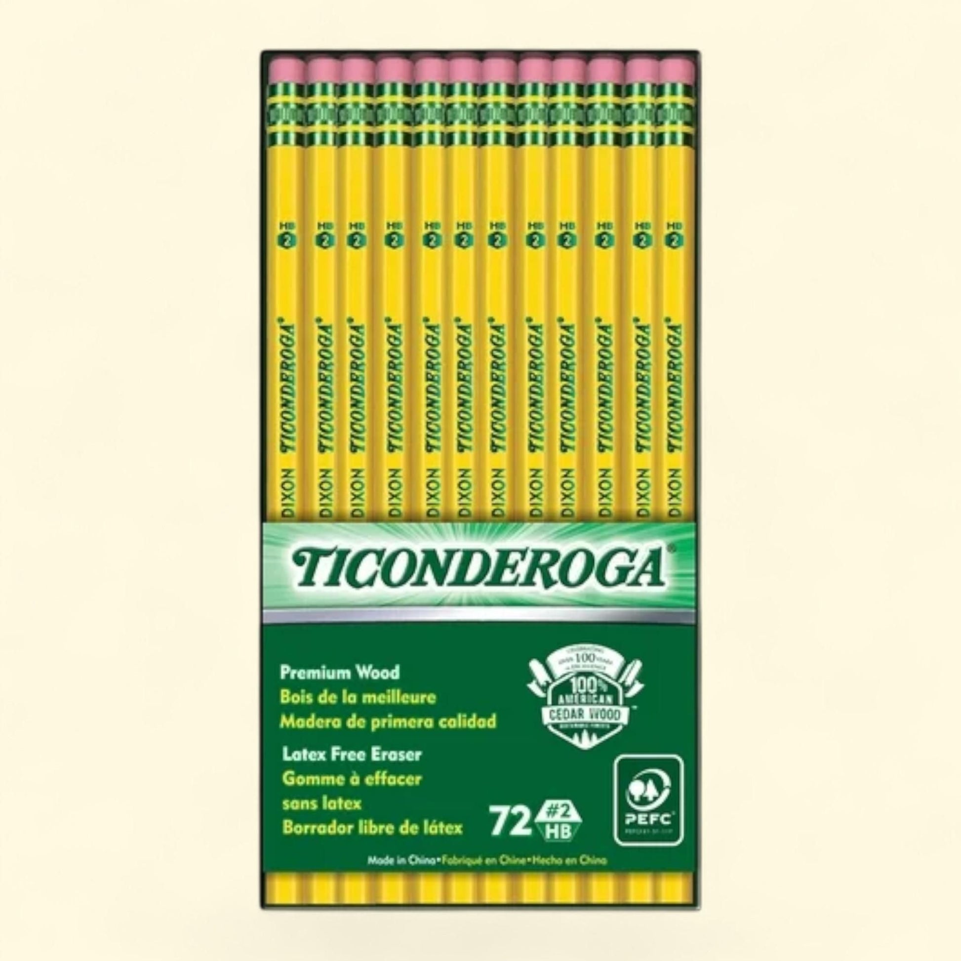 Ticonderoga Pencils, No. 2 Soft, Unsharpened, 72 Pack — authentic US product shipped worldwide by Treatspree