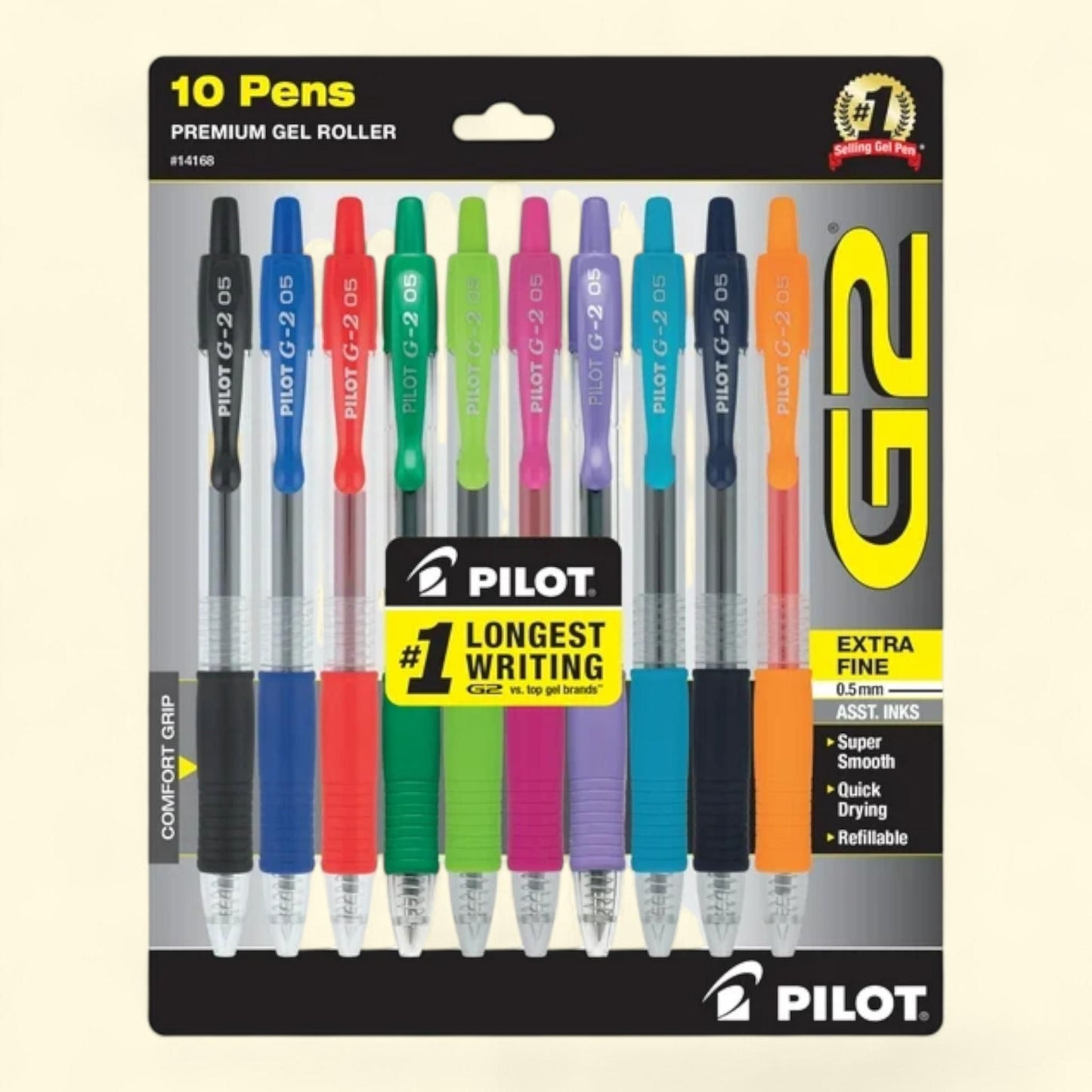Pilot G2 Gel Ink Pens, Extra Fine Point (0.5mm), 10 Count
