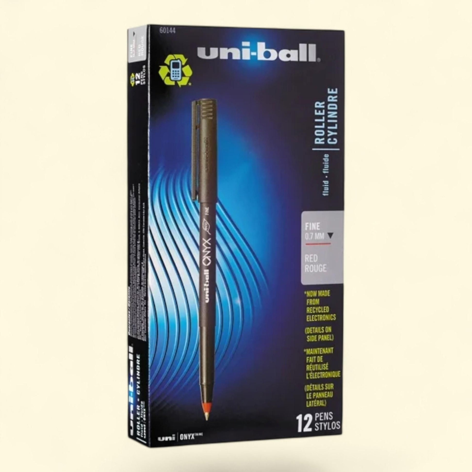 uni-ball Onyx Roller Ball Stick Pen, Red Ink, Fine, Dozen — authentic US product shipped worldwide by Treatspree