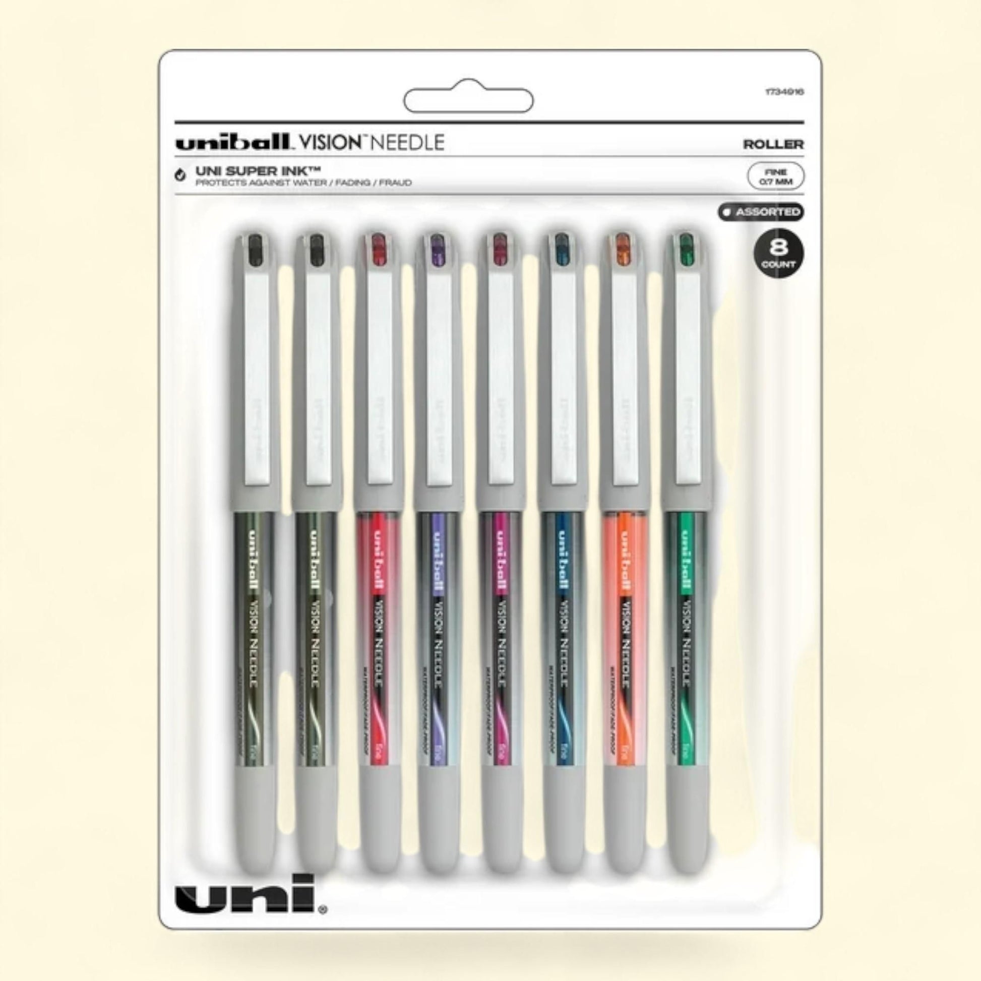 Uni-Ball, Needle Vision Soft Grip Pens, 8 / Pack — authentic US product shipped worldwide by Treatspree