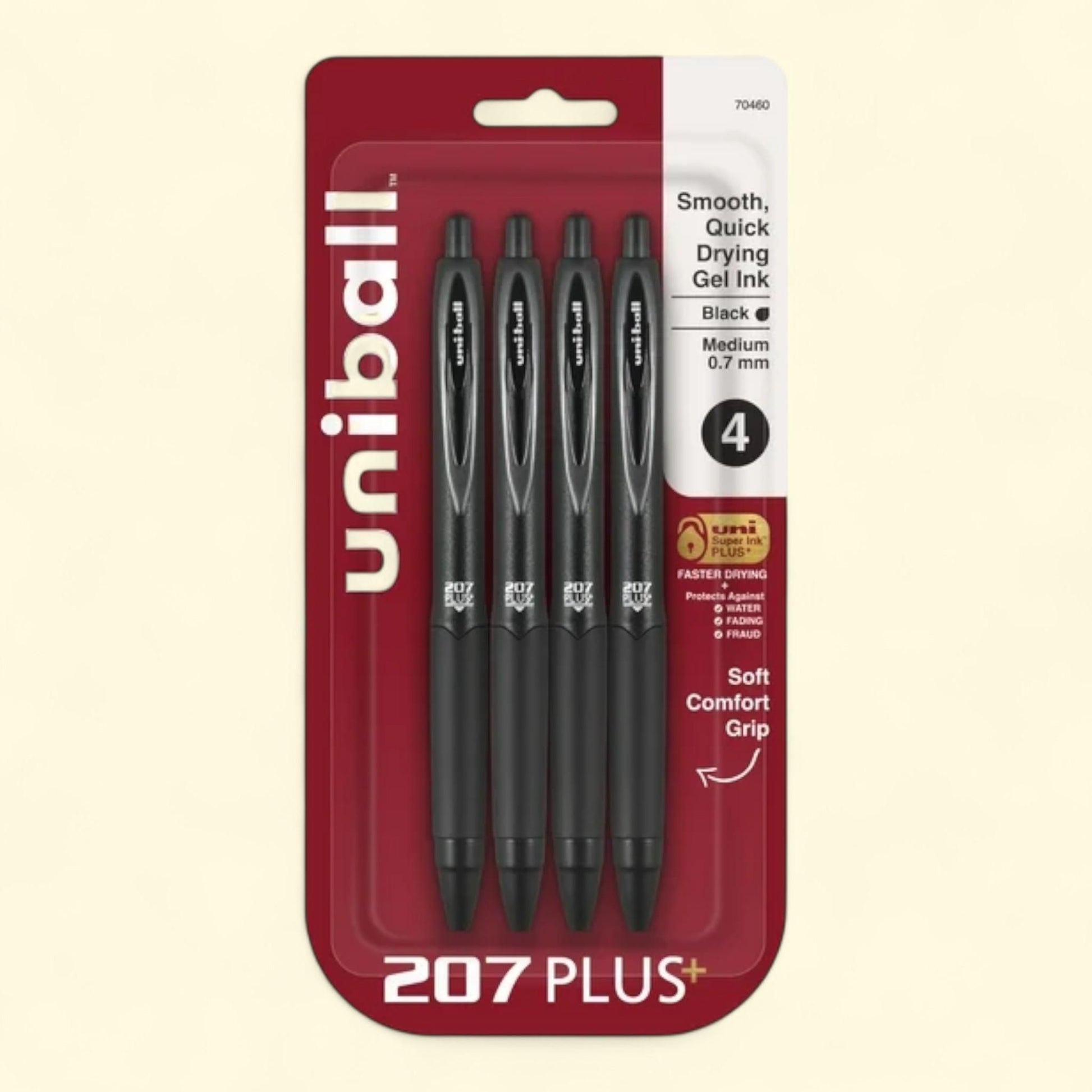 Uniball 207 Plus+ Gel Pens, Medium Point (0.7mm), 4 Count — authentic US product shipped worldwide by Treatspree