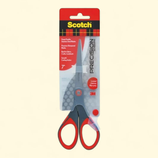 Scotch Scissors, Precision Comfort Grip Stainless Steel, 7"