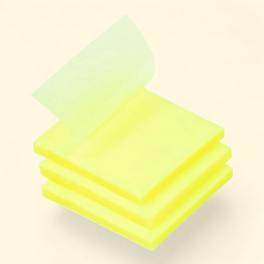 JAM Paper Sticky Note Pad, Yellow, 3 x 3, 300 Sheets/Pack