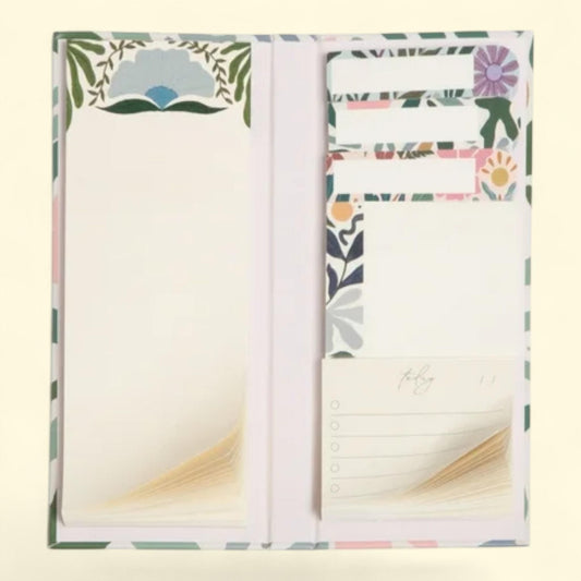 UBrands Sticky Note Folio, Folklore Fauna, 50 Sheets Each