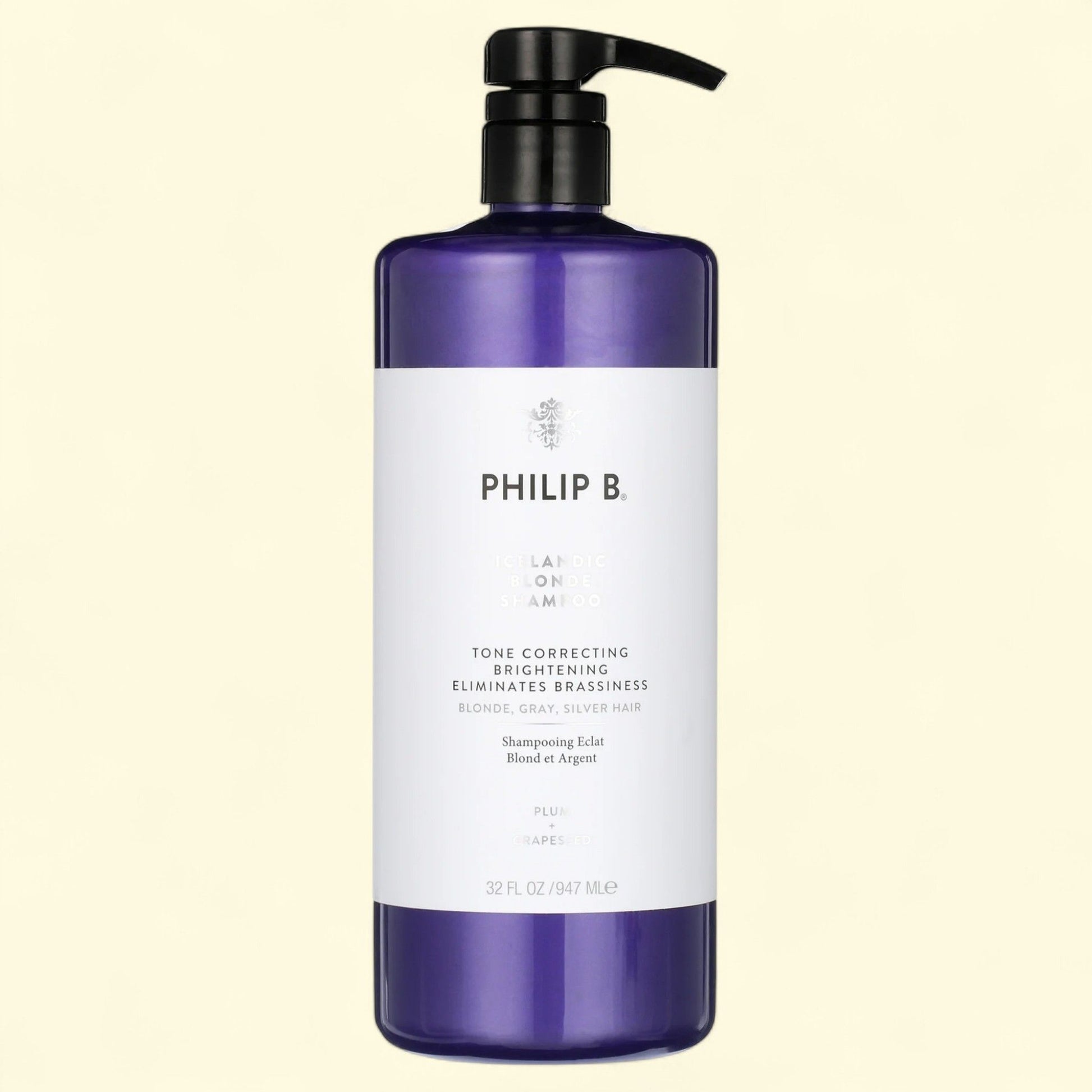 Philip B Icelandic Blonde Tone Correcting Shampoo, 32 fl oz — authentic US product shipped worldwide by Treatspree