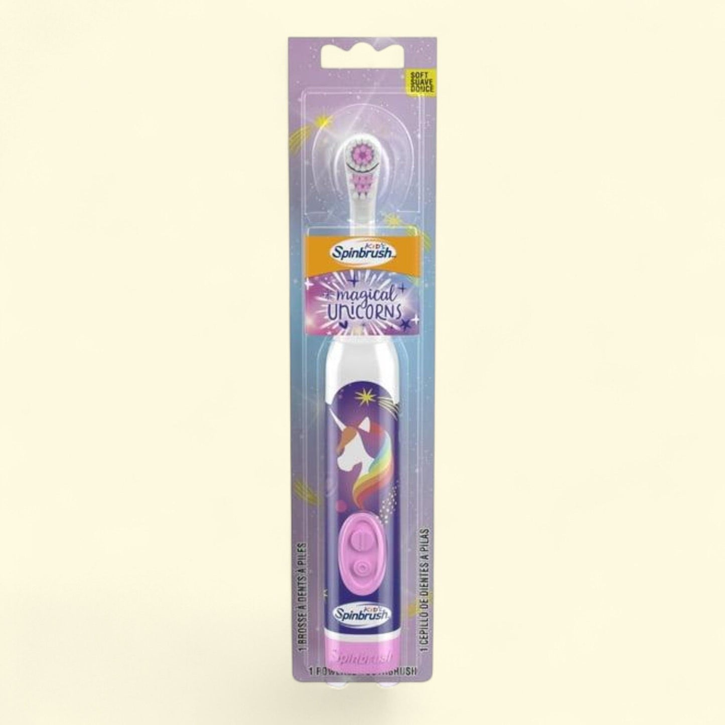 Magical Unicorn Spinbrush Kids Electric Toothbrush, Battery-Powered, Soft Bristles, Ages 3+