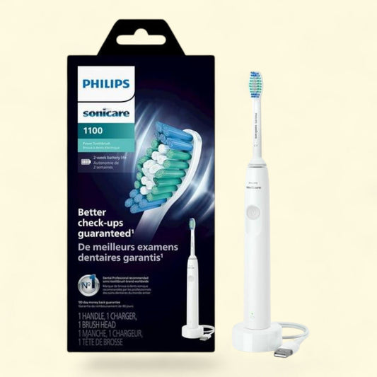 Philips Sonicare 1100 Power Toothbrush, White Grey HX3641/02