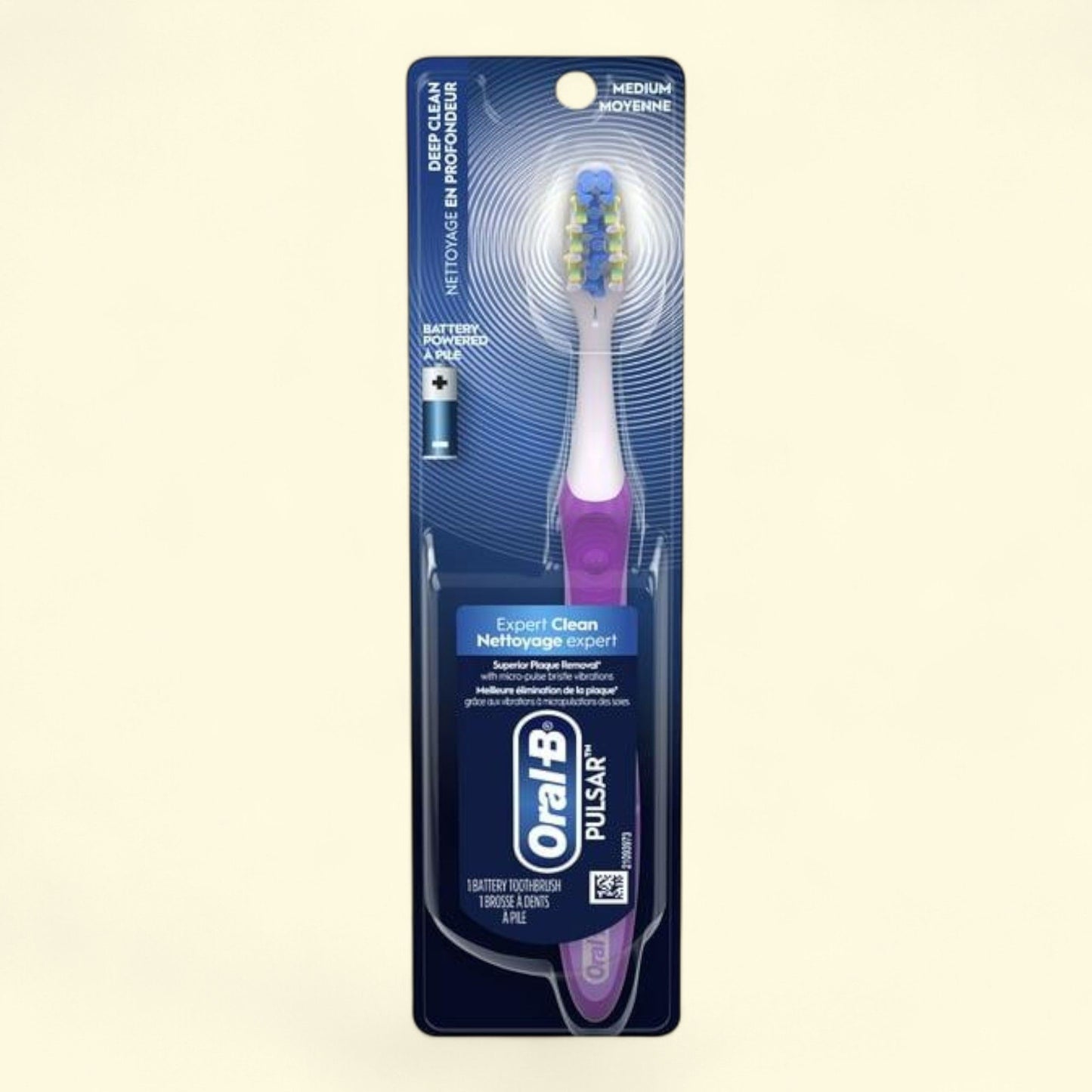 Oral-B Vibrating Pulsar Battery Toothbrush, Medium, 1 Count