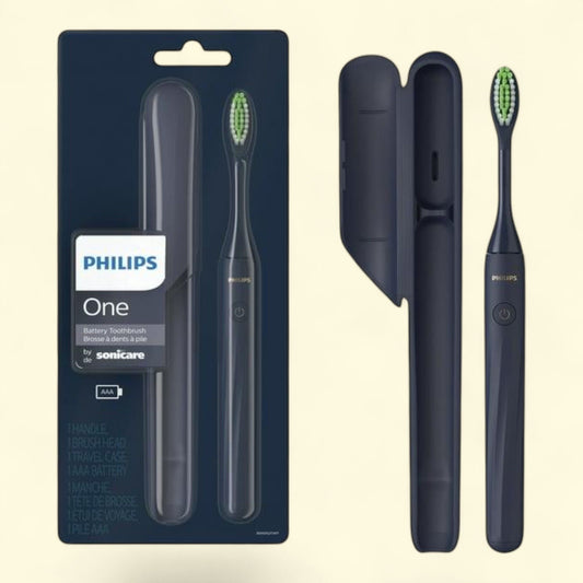 Philips One Sonicare Battery Toothbrush, Midnight Blue, HY1100/04