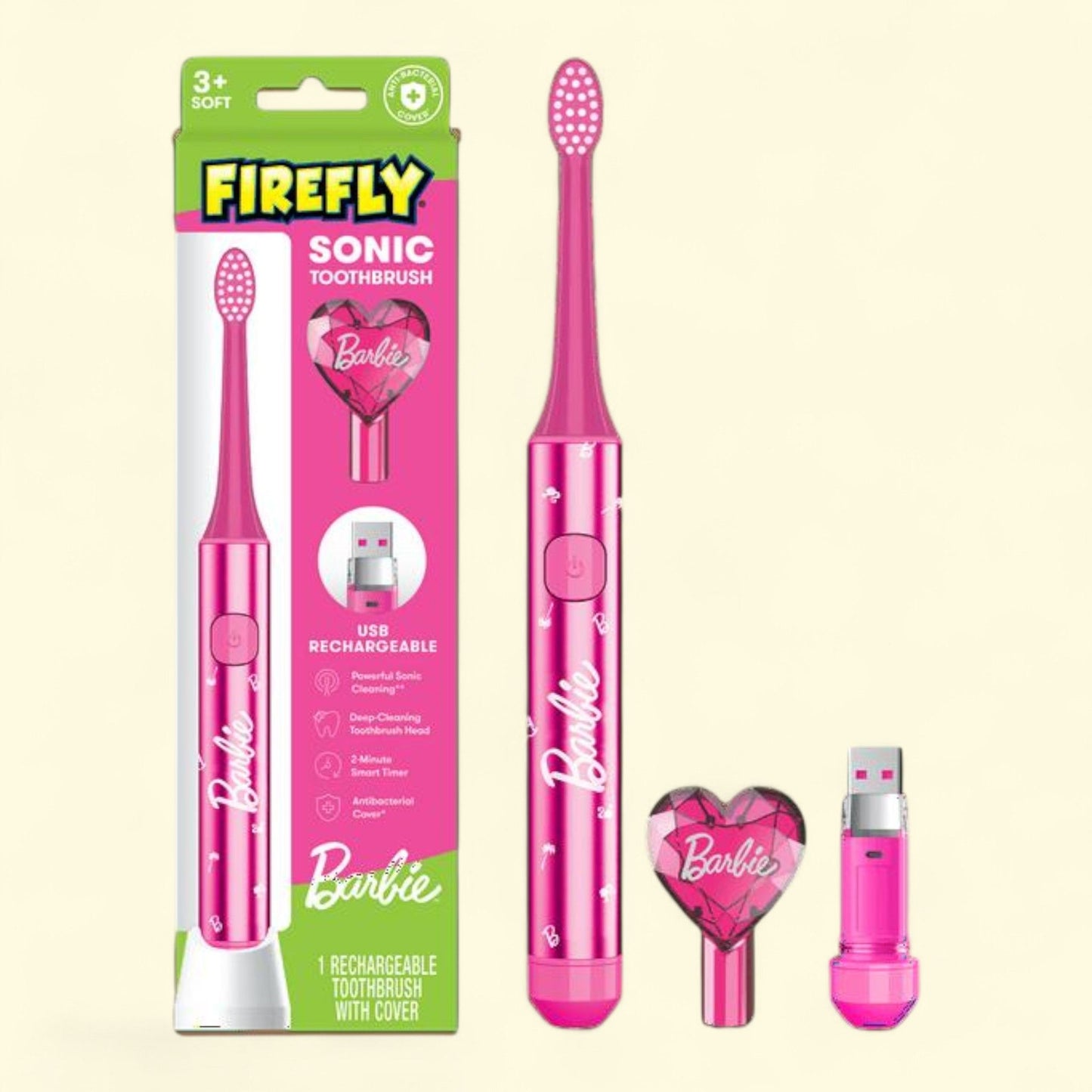 Firefly Slim Sonic Barbie Toothbrush, 1 Count