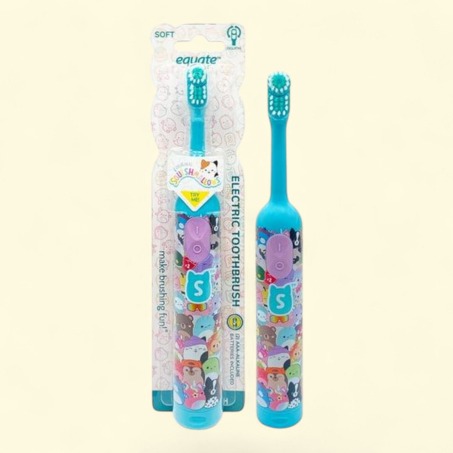 Equate Kids Squishmallows Toothbrush, Soft, Size