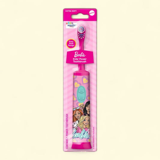 Equate Kids Barbie Electric Toothbrush, Soft Bristles (1 Brush, 2 AAA Batteries)