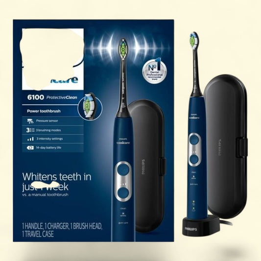 Philips Sonicare ProtectiveClean 6100 Rechargeable Electric Power Toothbrush, Navy Blue, HX6871/49