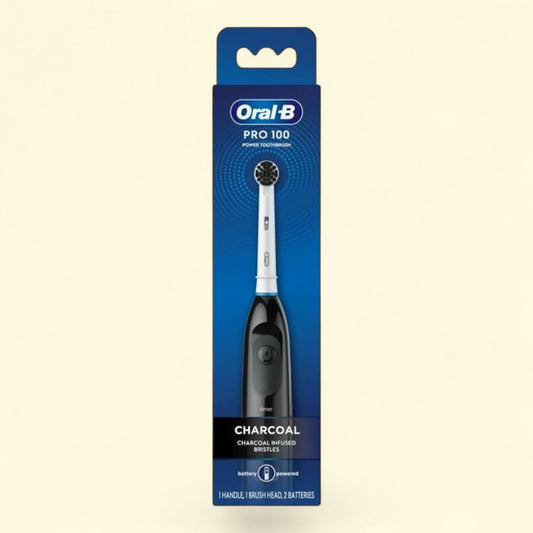 Oral-B Clinical Charcoal Battery Electric Toothbrush, Black, Size: Adults and Children 3+