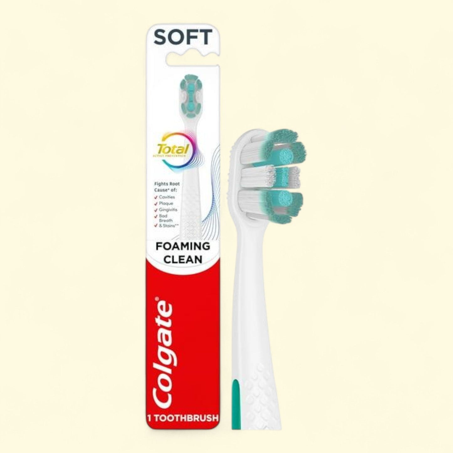Colgate Total Toothbrush, Foaming Clean Soft, 5000+ soft,