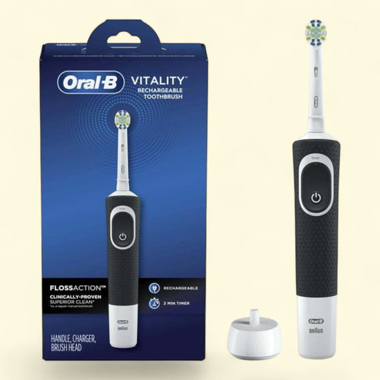 Oral-B Vitality Floss Action Electric Toothbrush, Black, 1 Count