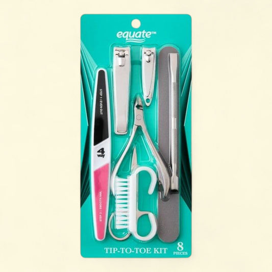 Equate Manicure & Pedicure Kit, 8 Count