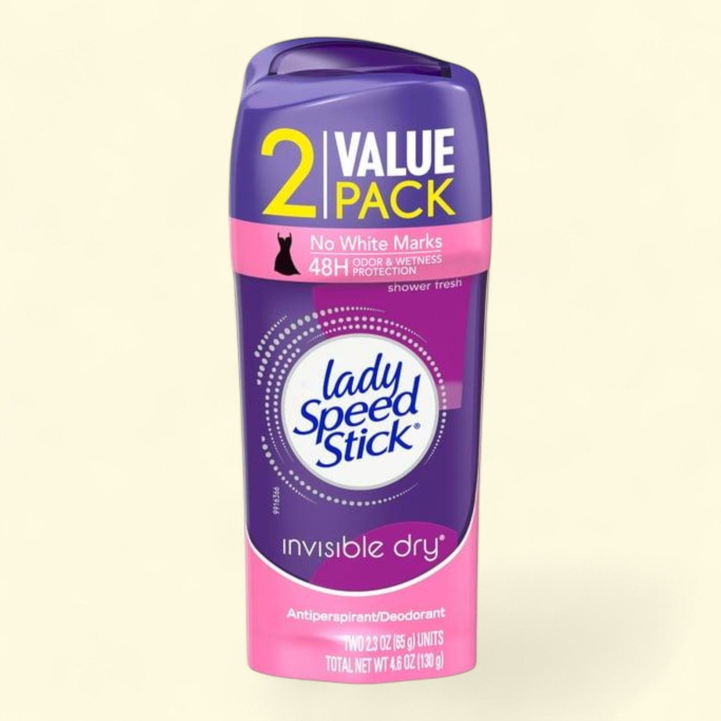 Lady Speed Stick Invisible Antiperspirant Deodorant, 2.3 oz Twin Pack