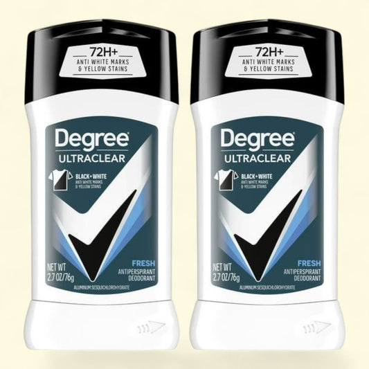 Degree Men UltraClear Antiperspirant Deodorant Stick, 2.7 oz Twin Pack