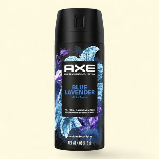 Axe Deodorant Spray for Men Blue Lavender, 4 oz 3 Count